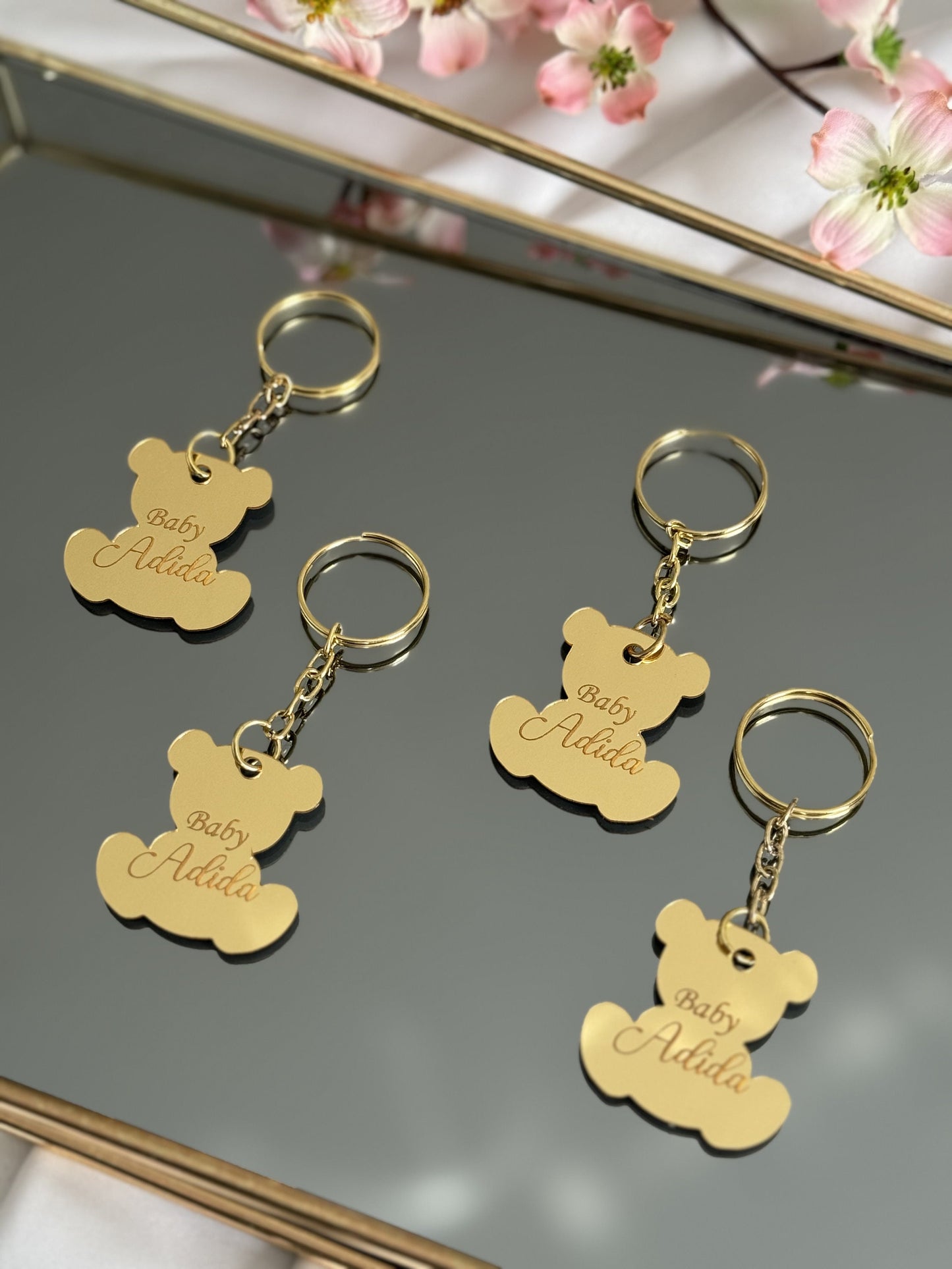 baby shower keychain favors