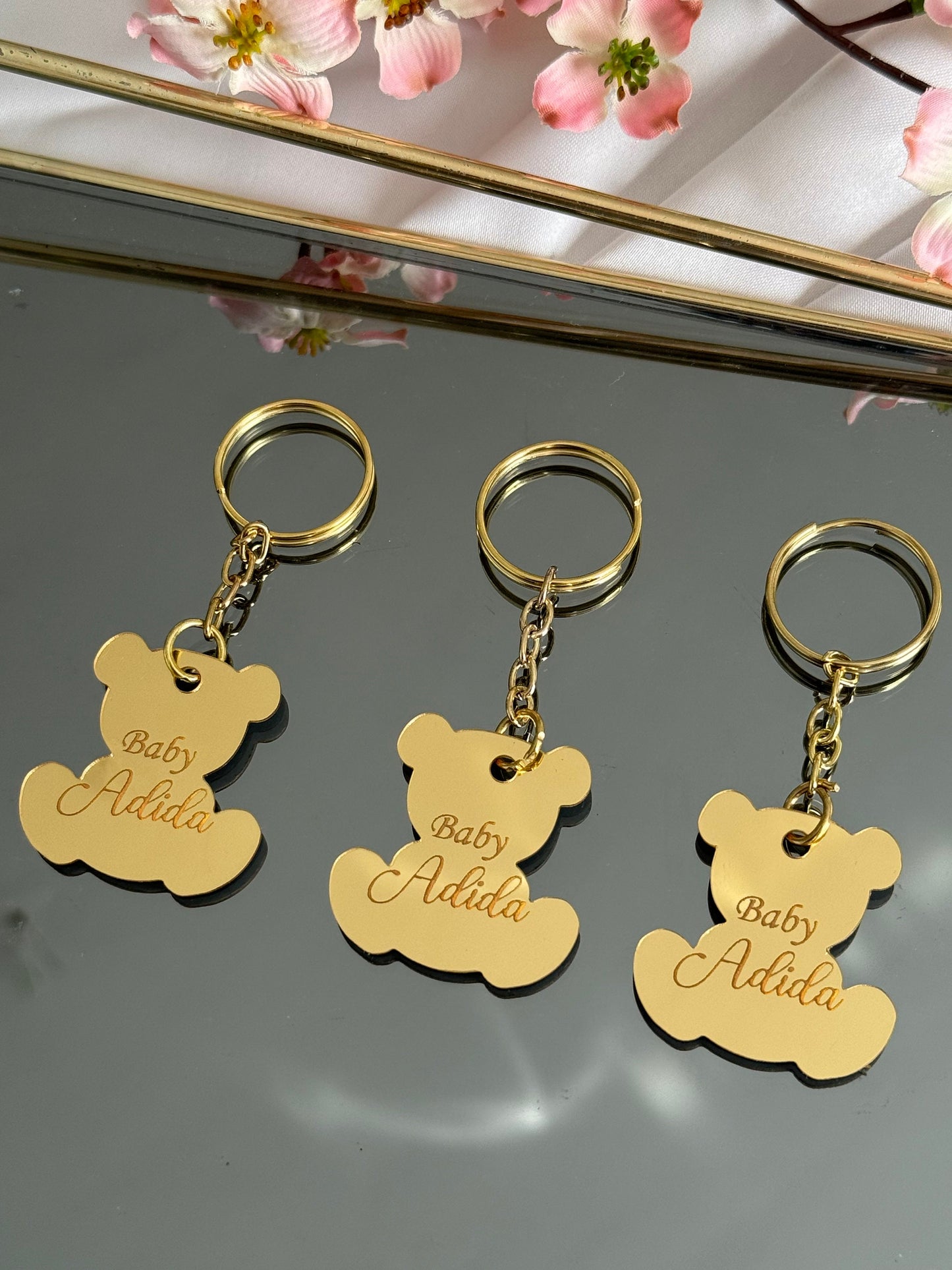 baby shower keychain favors