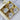 Wedding fridge magnet favors with gold boxes
