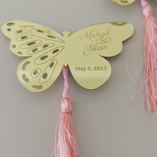 Mirror Butterfly Wedding Favor Magnets | Unique Wedding Favors | Bridal Shower Favors in Bulk | Party favors | Wedding Favors for Guests