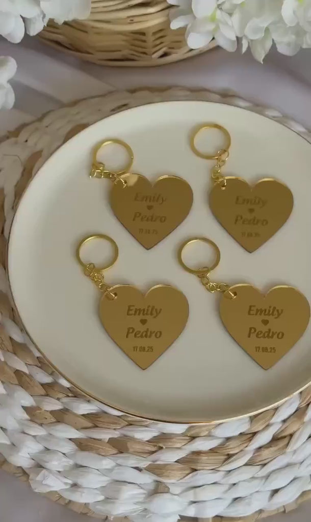 Wedding acrylic heart favors | Wedding acrylic heart gifts | Bridal shower heart gifts | Unique bridal shower favors | Unique wedding gifts
