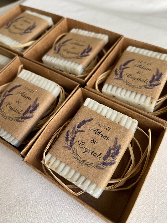 White Lavender wedding favors for guests | Mini soap favors | Unique baby shower gifts | White soap favors | Engagement gifts