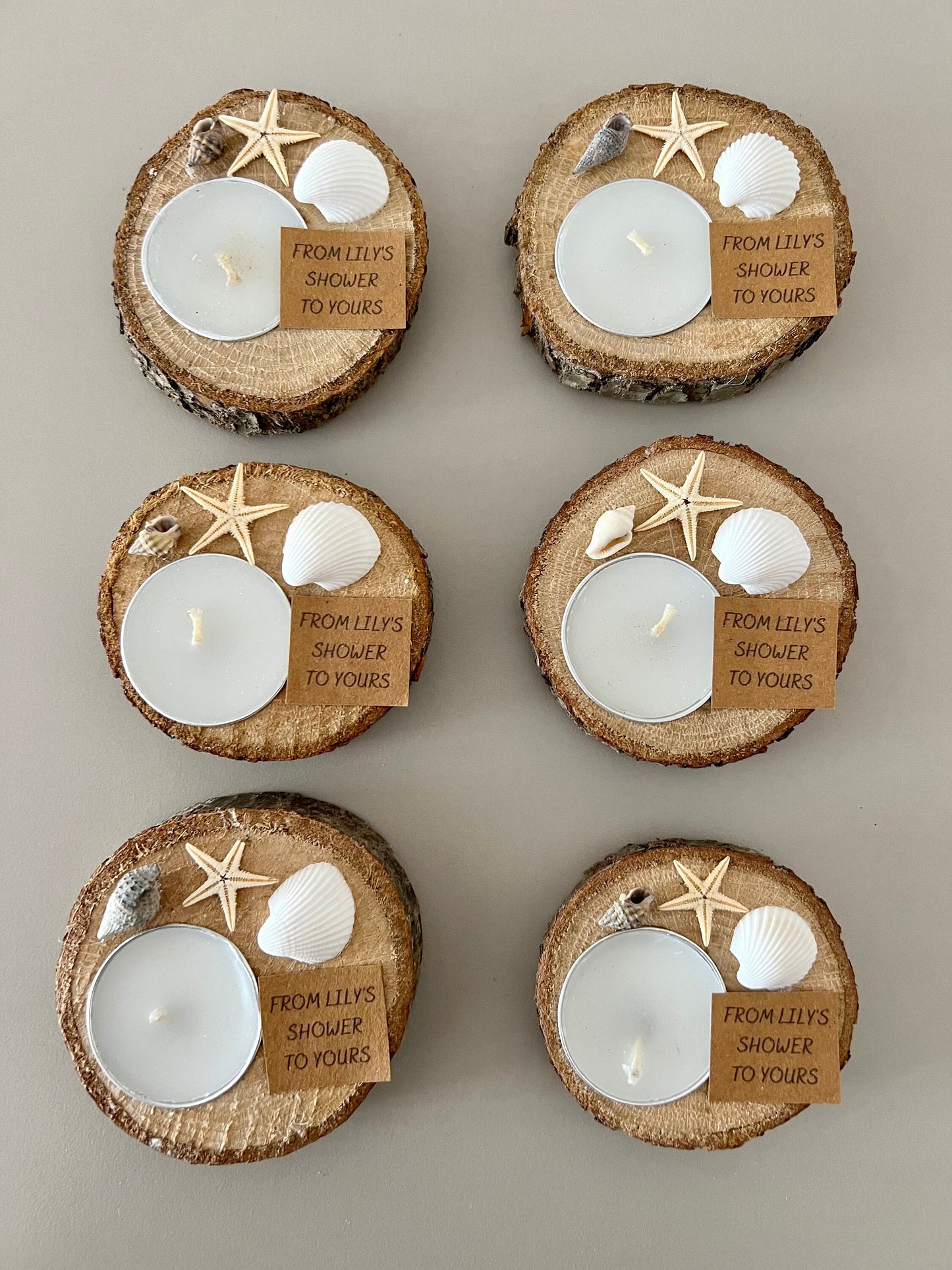 Personalized Wood Tealight Candle Holder | Unique Baby Shower Favors | Wedding Candles Favors | Bridal Shower Favors | Wedding Sea Decors