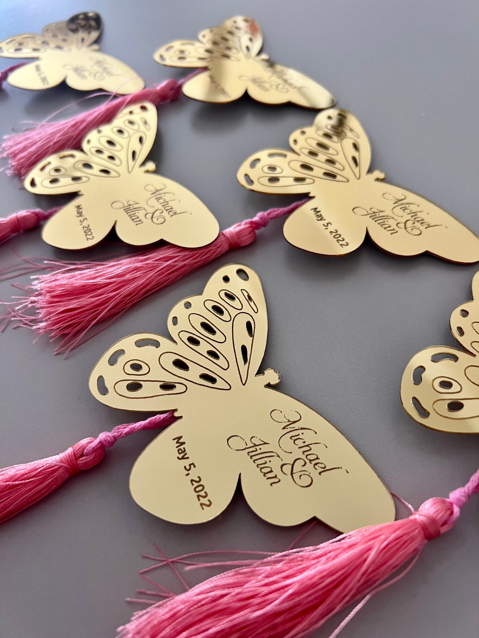 Mirror Butterfly Wedding Favor Magnets | Unique Wedding Favors | Bridal Shower Favors in Bulk | Party favors | Wedding Favors for Guests