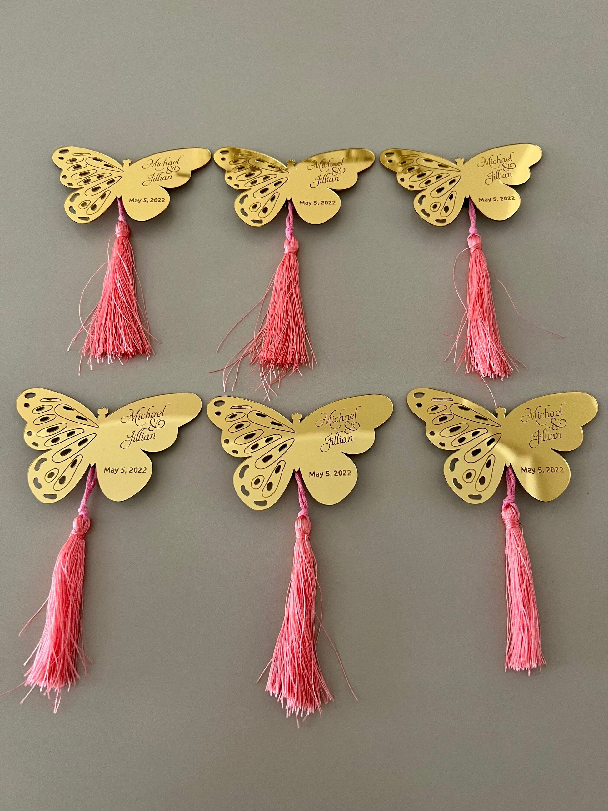 Mirror Butterfly Wedding Favor Magnets | Unique Wedding Favors | Bridal Shower Favors in Bulk | Party favors | Wedding Favors for Guests