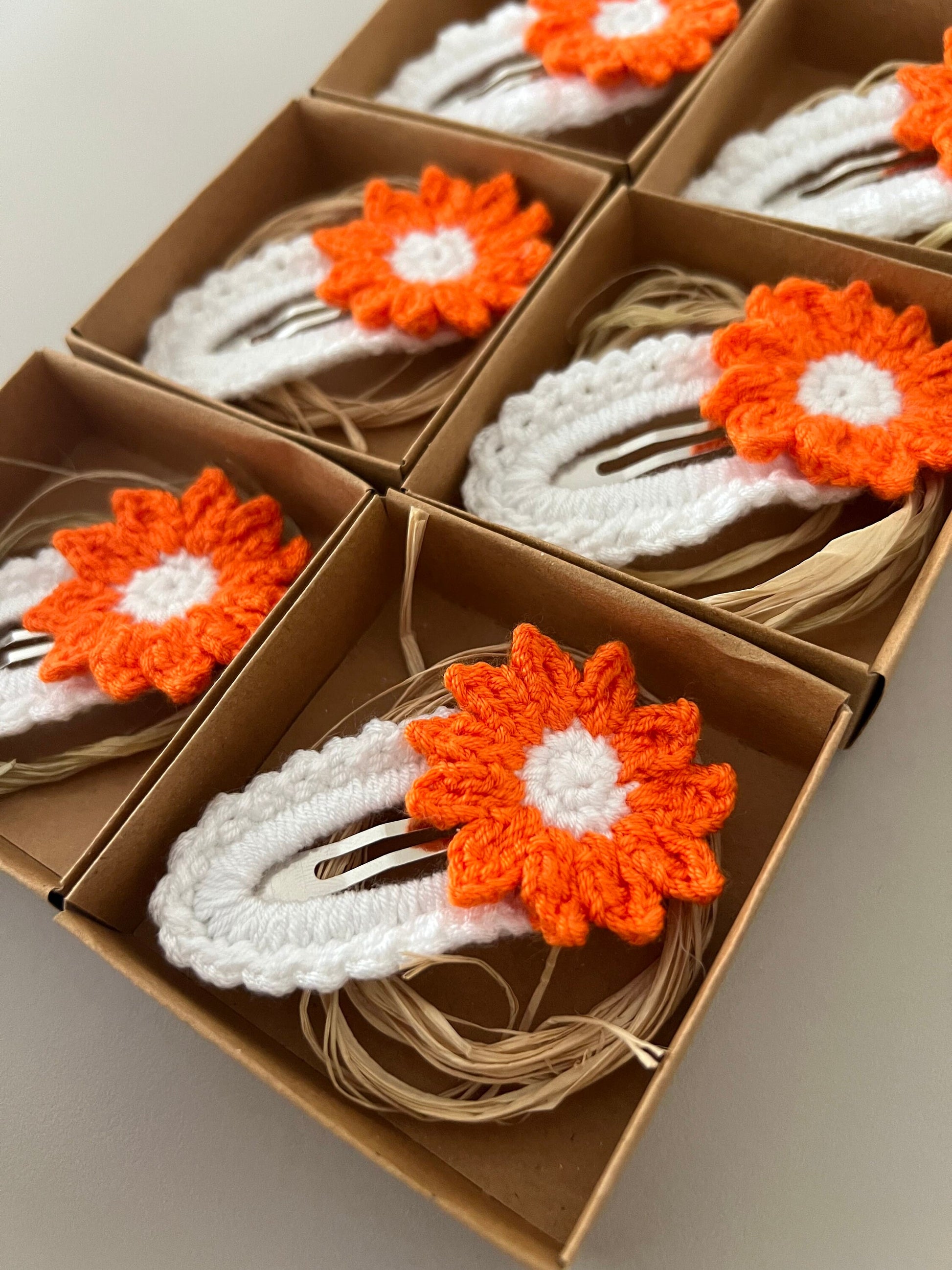 Sunflower Macrame Hair Clip for Party Favors | Unique Baby Shower Gifts | Macrame Wedding Favors | Macrame Baby Shower Favors for Guests