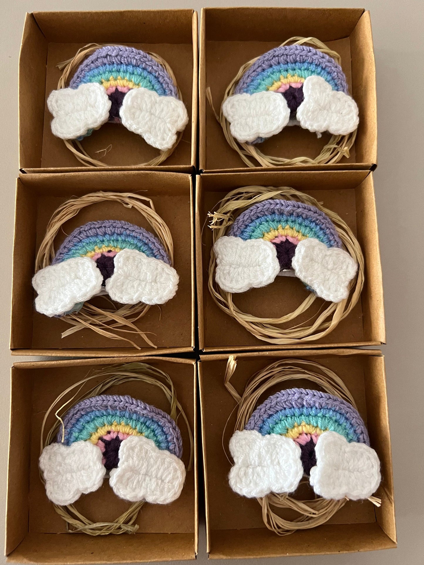 Rainbow Macrame Hair Clips for Party Favors | Unique Baby Shower Gifts | Macrame Wedding Favors | Macrame Baby Shower Favors for Guests