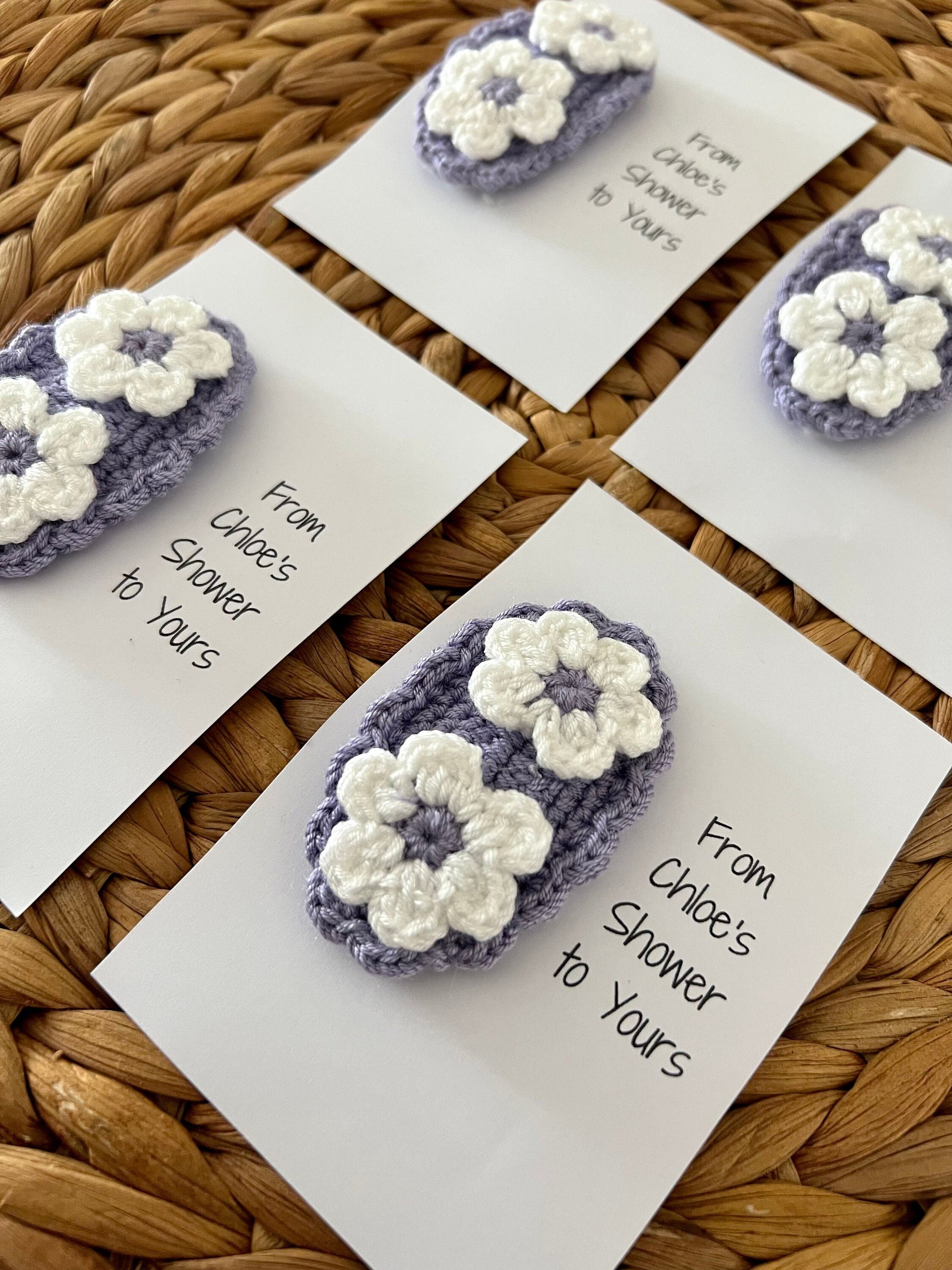 Lilacs Macrame Hair Clips for Party Favors | Unique Baby Shower Gifts | Macrame Wedding Favors | Macrame Baby Shower Favors for Guests