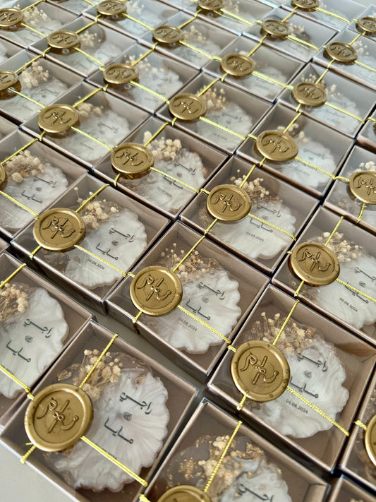 Wedding favors with golden seal | Bridal shower gifts for Guests | Baptism party favors | Party Favors in Bulk | Party favors in bulk